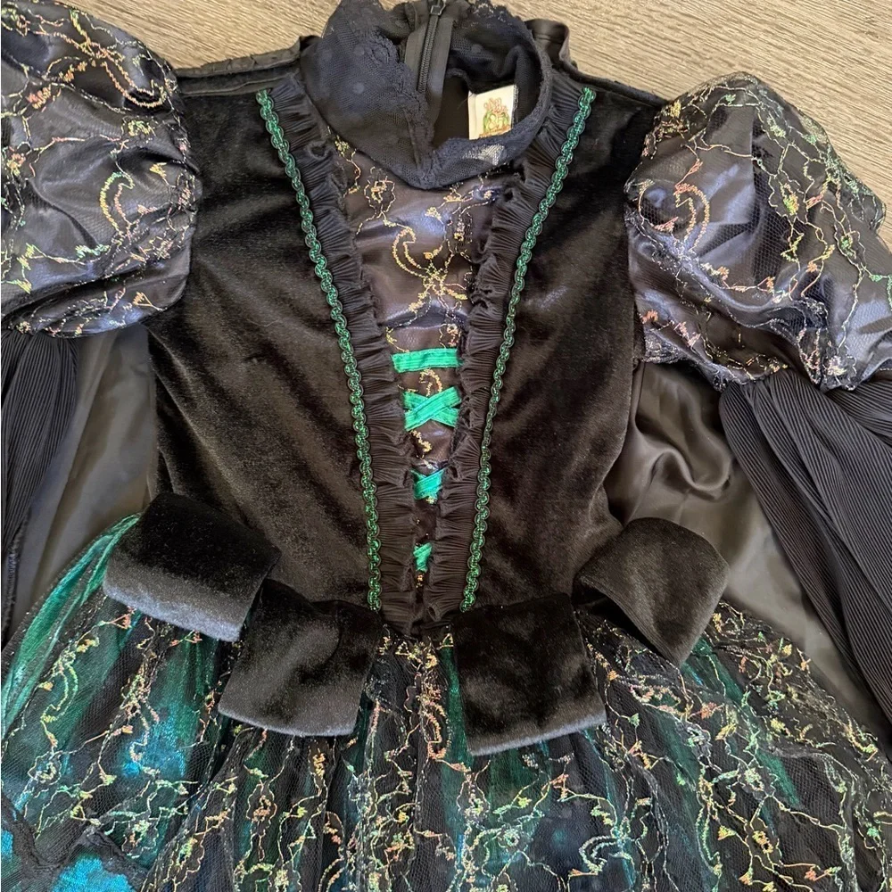 Mystical Green and Black Kids Costume